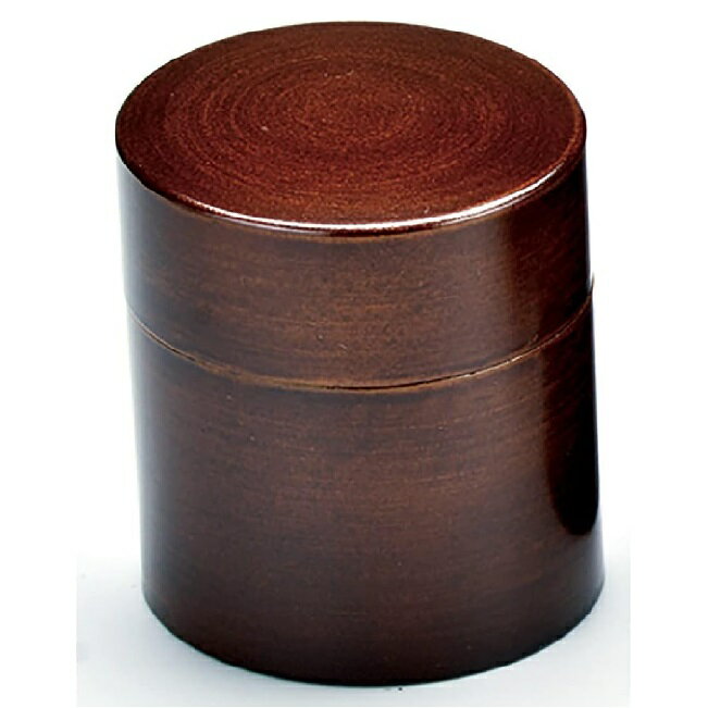 会津漆器・会津塗 栃塗 茶筒 小