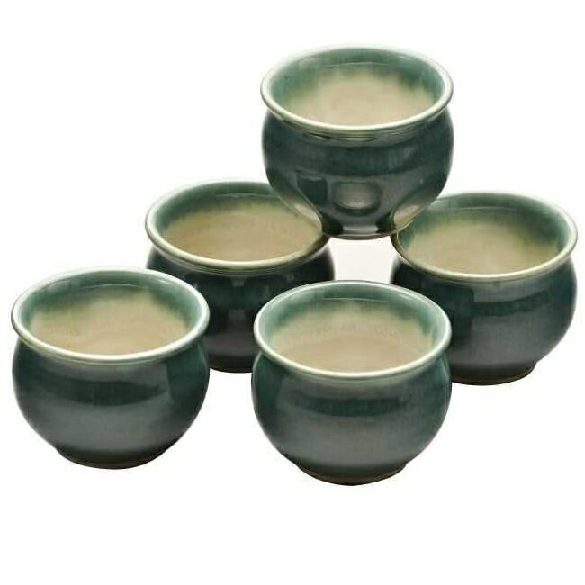 会津流紋焼 煎茶碗揃(5客組) 均窯