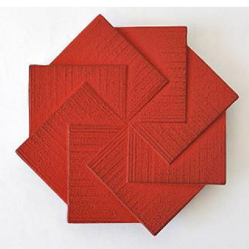 南部鉄器・鍋敷・瓶敷 トリベット風車 KAZAGURUMA レッド