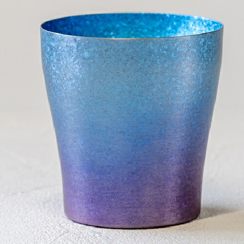 高保冷2重構造タイプ・ チタン二重タンブラー　古雅　藍色　桐箱