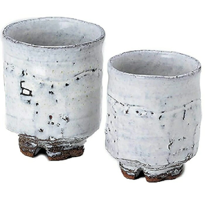 萩焼 原節夫 白萩 夫婦湯呑・湯呑小/250ml 湯呑大/300ml