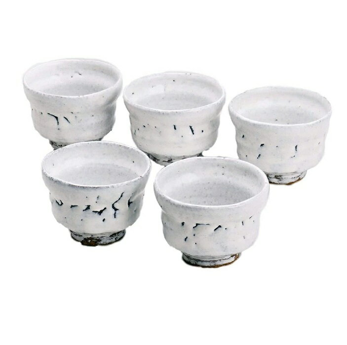 萩焼 服部天龍 白萩 汲出し揃（5客組）（300ml）×5客