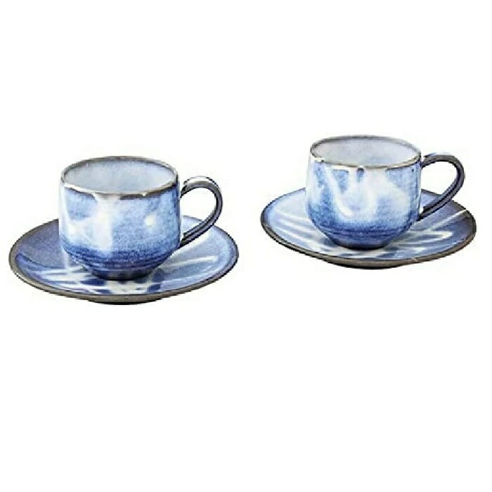 萩焼 服部天龍 ペア珈琲 (萩藍)200ml