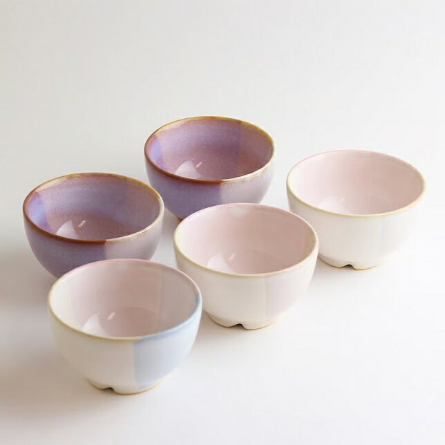 萩焼 mint（ミント）まめ碗セット（約φ8.4×H5.0cm）（130ml）×5客