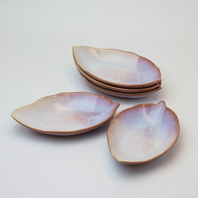 萩焼 椿秀窯 萩むらさき銘々皿揃（5枚組）