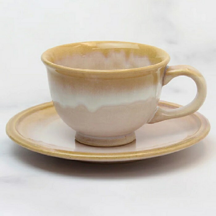 萩焼 tella（ステラ）珈琲碗皿　オレンジ