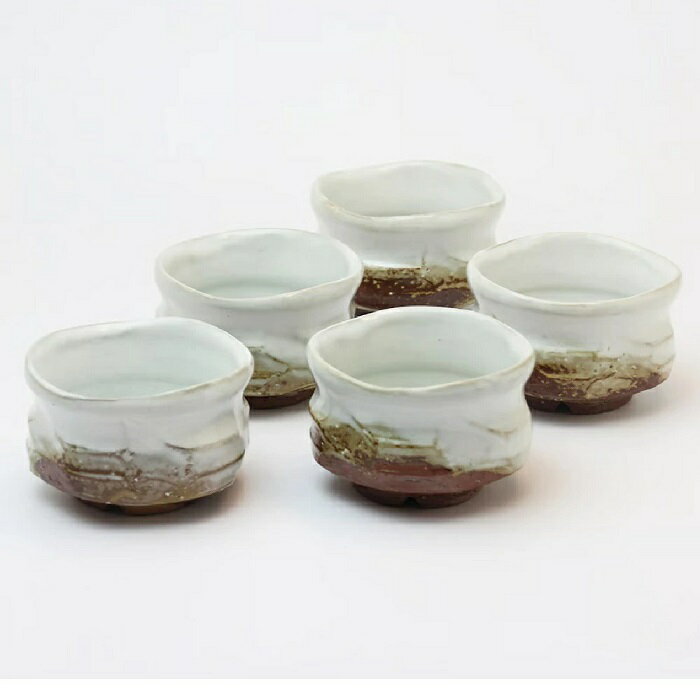 Rakuten - 萩焼 椿秀窯 椋原 佳俊作 山翠汲み出し揃（約φ9.0×H6.0cm）（210ml）×5客
