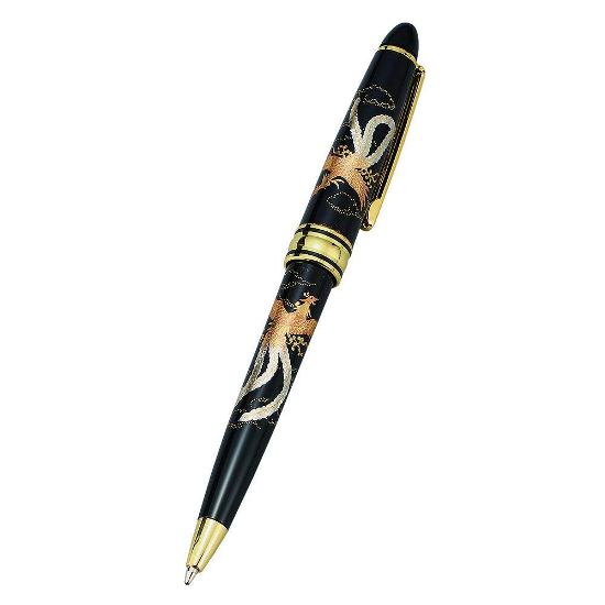 山中漆器 漆芸ボールペン 鳳凰ブラック<ギフト プレゼント 父の日 誕生日 敬老の日 お祝い お返し 記念品 海外土産>
