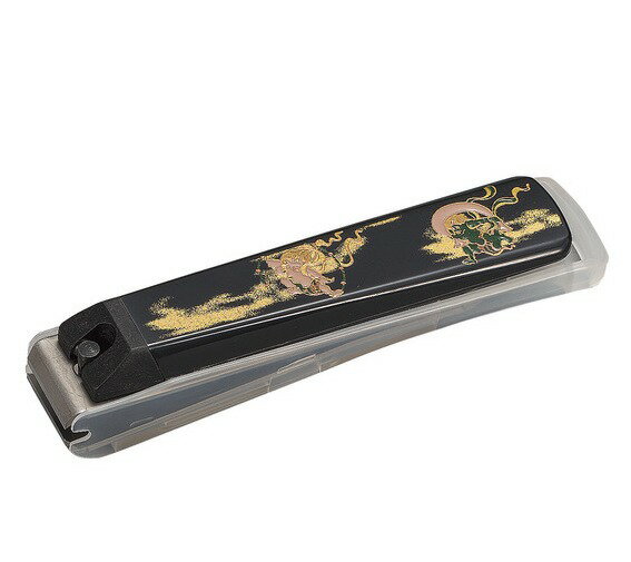 山中漆器 蒔絵爪切り 風神雷神 L(貝印株式会社製)Made in Japan<ギフト プレゼント 誕生日 お祝い お土産 海外土産>