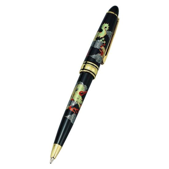 山中漆器 漆芸ボールペン 龍 ブラック<ギフト プレゼント 父の日 誕生日 敬老の日 お祝い お返し 記念品 海外土産>