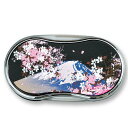 山中漆器 漆芸LEDルーペ 富士桜(B)巾着袋付 レンズを引き出すとライトが付きます。<ギフト プレゼント お祝い 敬老の日 記念品に・・>