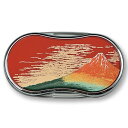 山中漆器 漆芸LEDルーペ 赤富士(R)巾着袋付 レンズを引き出すとライトが付きます。<ギフト プレゼント お祝い 敬老の日 記念品に・・>