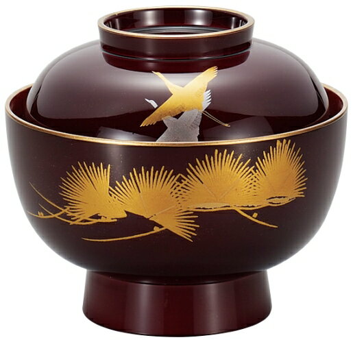 Rakuten - 山中漆器　大名雑煮椀　飛翔　溜渕金　3t404