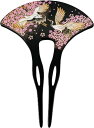 日本製 山中漆器 漆芸かんざし 花見鶴(4)