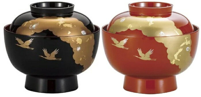 Rakuten - 日本製（Made in Japan)　山中漆器　雑煮椀　光輝 黒内朱/洗朱＜迎春・行事・お祝い・新年＞