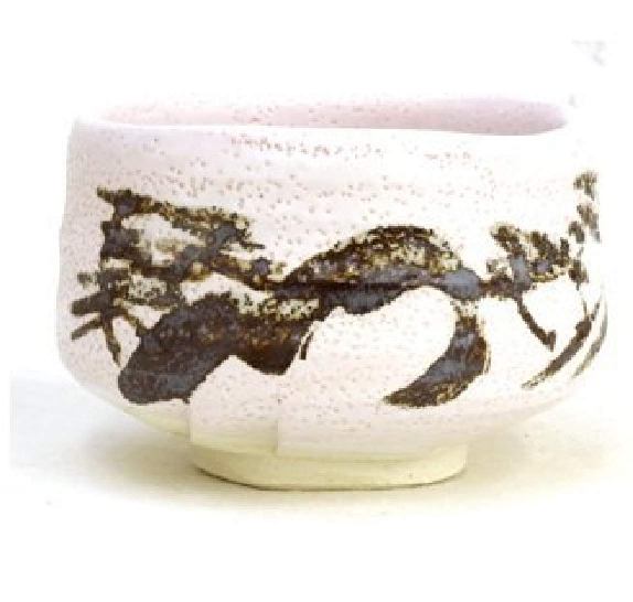 美濃焼　抹茶碗　ピンク志野 径12×8