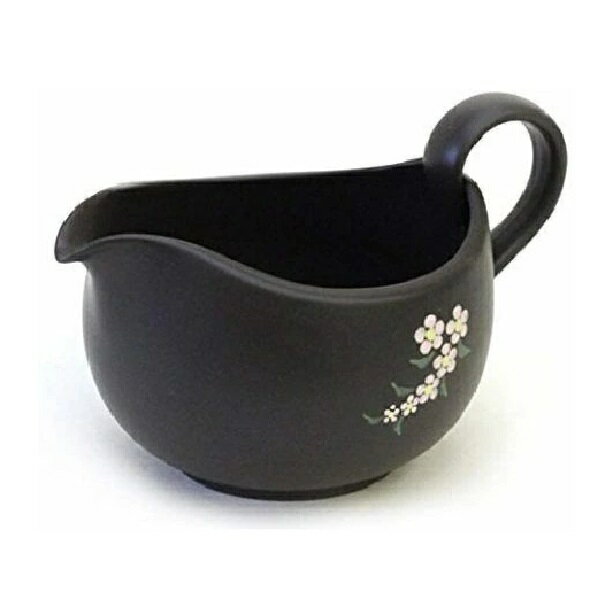 常滑焼 湯冷まし 玉光作「黒燻し小花」300ml 美味しいお茶を淹れる必須アイテム！