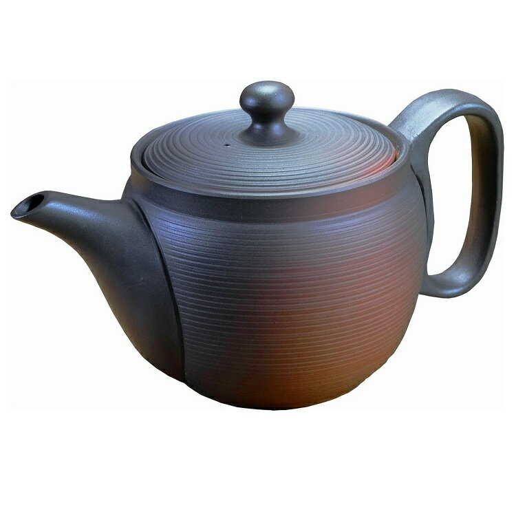 常滑焼 珈琲ポット 晶窯作「窯変 線段」600ml (ダブル網茶こし)