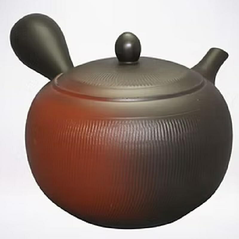 常滑焼 急須 晶作「窯変 ビリ」620ml (おーばる網茶こし)