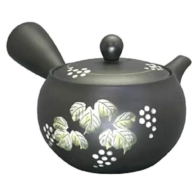 常滑焼 急須 晶窯作「黒 ぶどう」330ml (さわやか網茶こし)