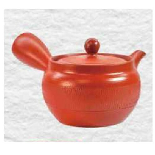 常滑焼 急須 晶窯作「朱 ビリ」340ml (さわやか網茶こし)