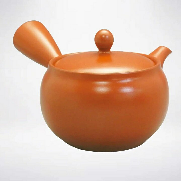 常滑焼 急須 晶作「朱 線段」330ml (帯網茶こし)