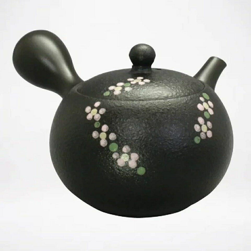 常滑焼 急須 春秋作「花の輪」210ml (セラメッシュ茶こし)