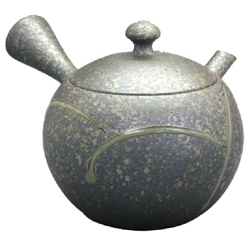 常滑焼 急須 徳太作「炭化灰釉バラ吹き」220ml (セラメッシュ茶こし)