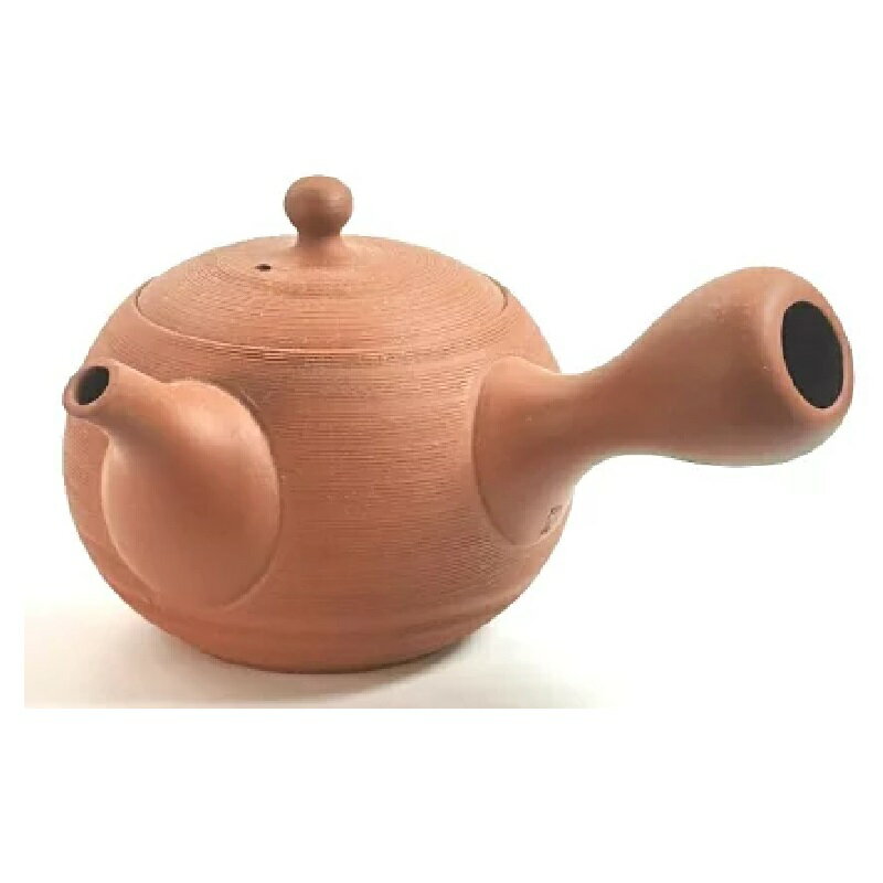 常滑焼 急須 石龍作「朱泥松皮」200ml (セラメッシュ茶こし)