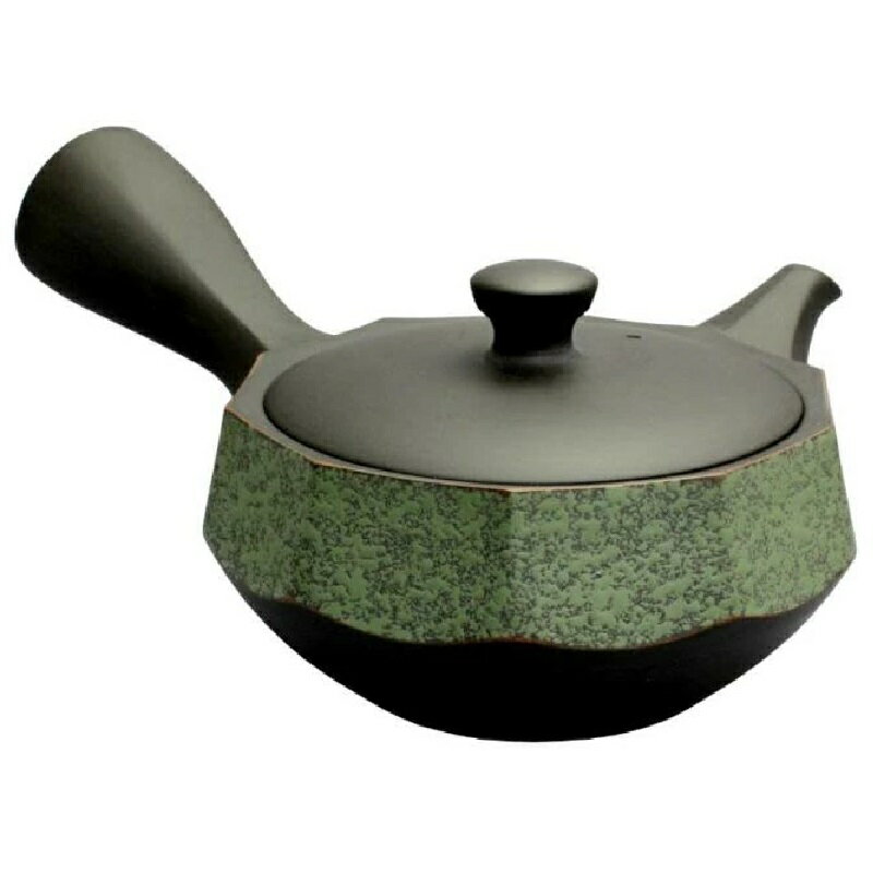 常滑焼 急須 宇幸作「黒窯変紫彩」240ml (帯アミ茶こし)