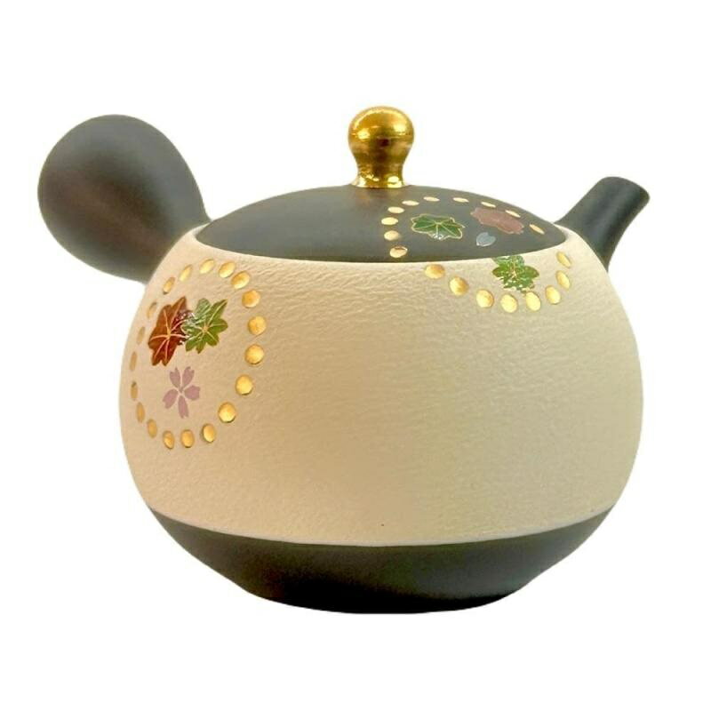 常滑焼 急須 昭萌作「窓絵春秋」200ml (セラメッシュ茶こし)