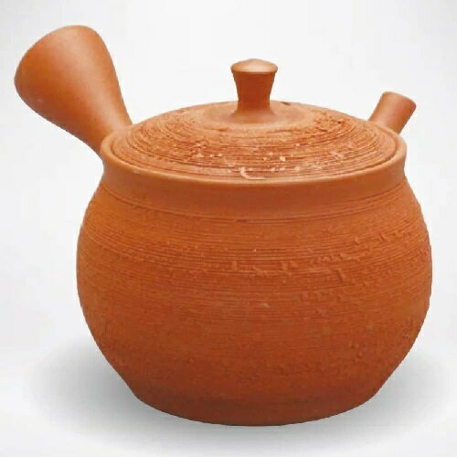 常滑焼 急須 玉光作「朱泥 松皮」150ml (セラメッシュ茶こし)