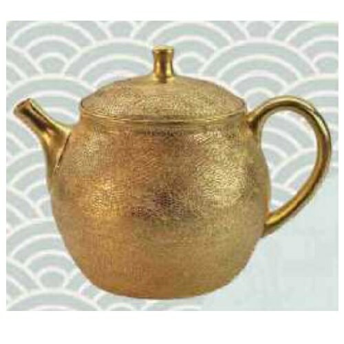 常滑焼 急須 昭龍作「金彩 網目」250ml (セラメッシュ)