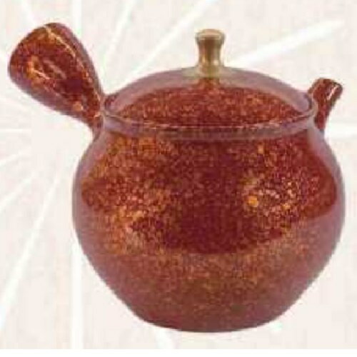 常滑焼 急須 昭龍作「朱天目 金彩」250ml (セラメッシュ)