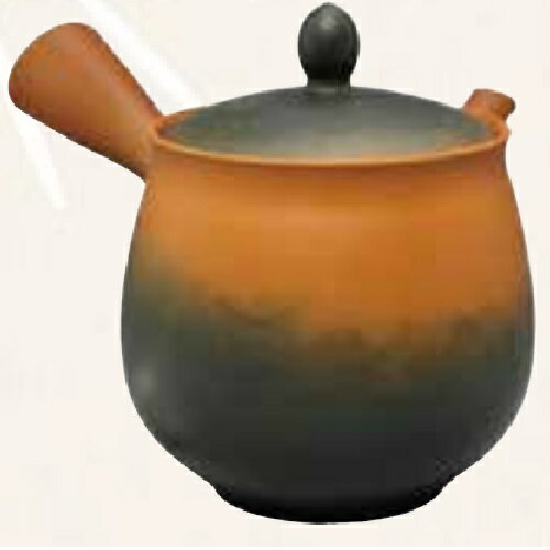 常滑焼 急須 弘二作「朱窯変 長丸」260ml (陶茶こし)