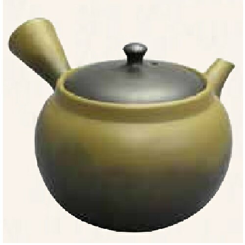 常滑焼 急須 白山作「緑窯変 」急須 (陶器製茶こし)150ml