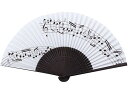 女性用扇子 MUSIC扇子・6.5寸【楽譜】 サイズ約19.5cm <ギフト プレゼント お祝い お返し 誕生日 父の日 母の日 敬老の日 退職祝い 結婚>