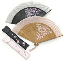 桐箱入扇子 六十間 華酔桜 (女性向き/桐箱入ギフトセット)<ギフト プレゼント お祝い お返し 誕生日 母の日 敬老の日 退職祝い 結婚>