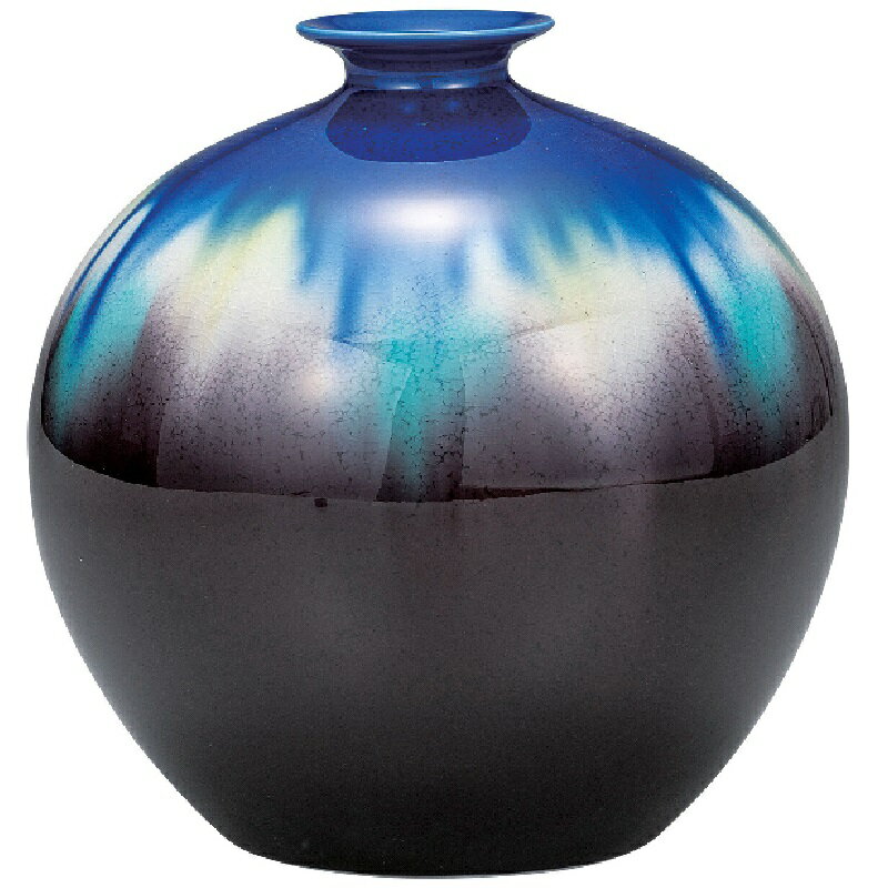 九谷焼 インテリア 花瓶・フラワースタンド 博峰窯 6号花瓶 釉彩