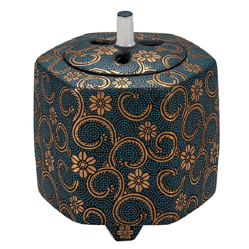 九谷焼 3号香炉 青粒