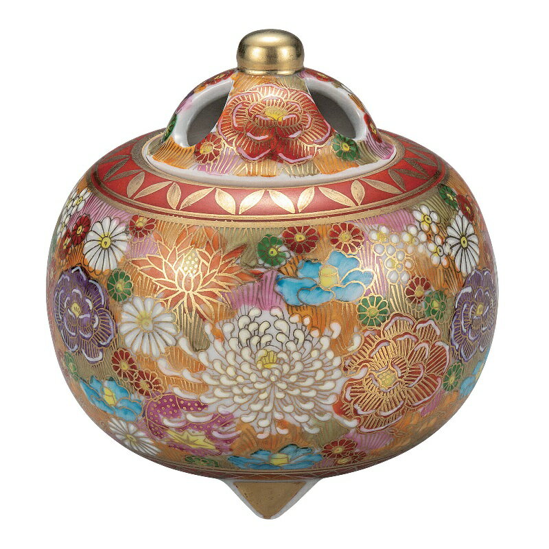 incense Burners - 九谷焼 4号香炉 金花詰