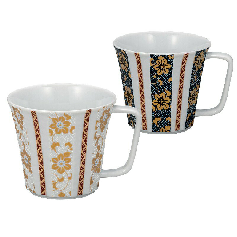 九谷焼 ペアマグカップ 鉄仙文