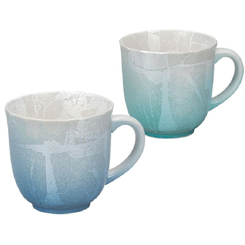 九谷焼 博峰窯 ペアマグカップ 銀彩