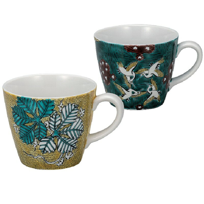 九谷焼 ペアマグカップ 古九谷吉兆