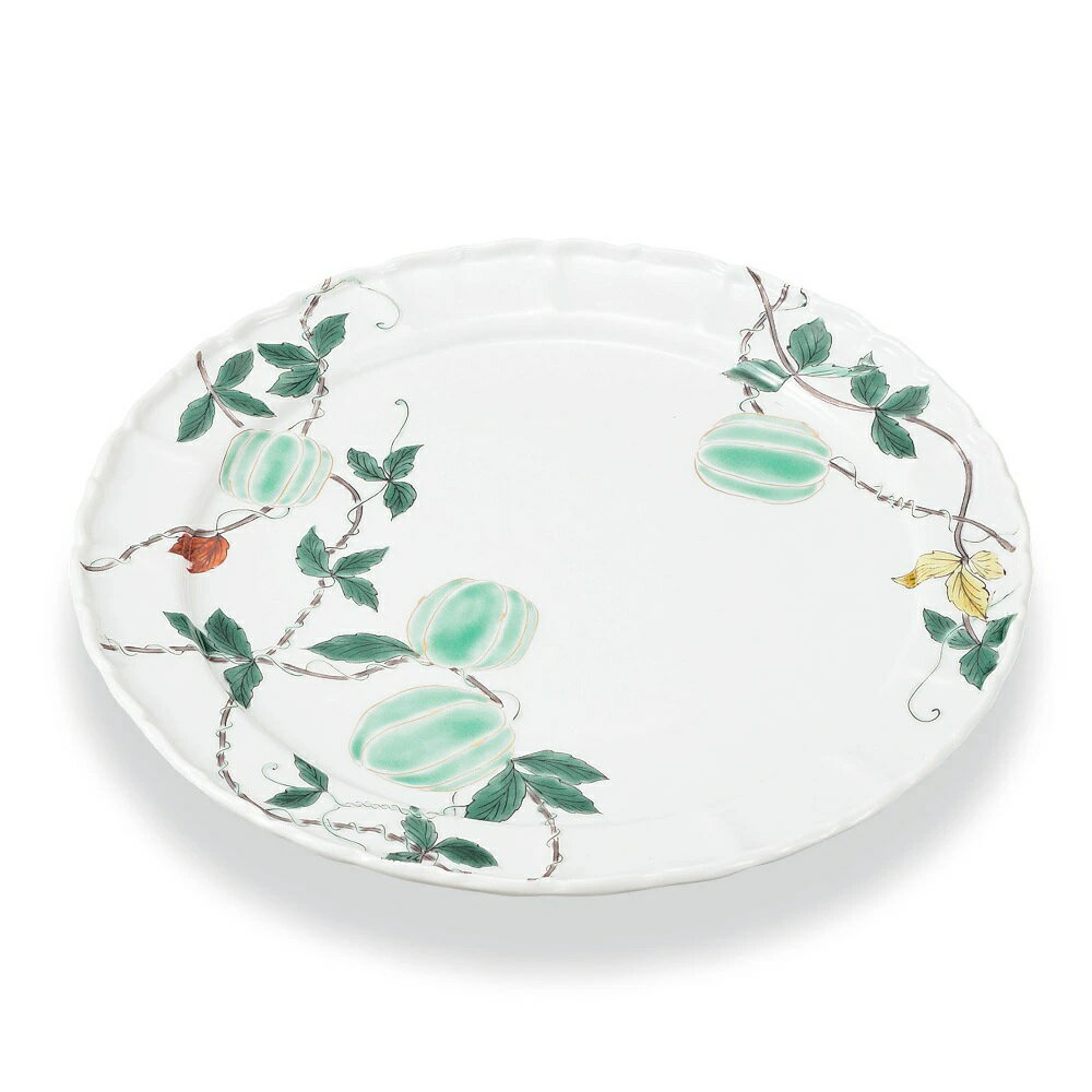 九谷焼 晄窯 7号皿 風船かずら