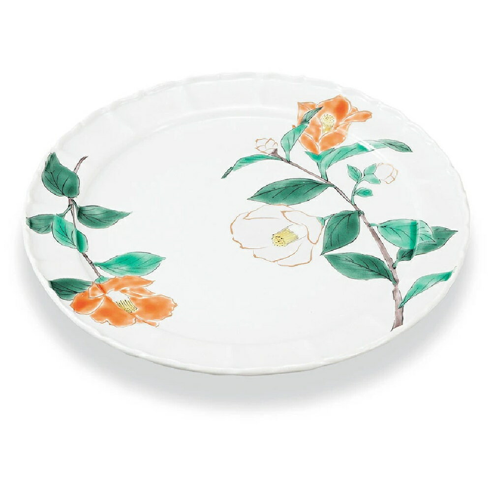 九谷焼 晄窯 7号皿 椿