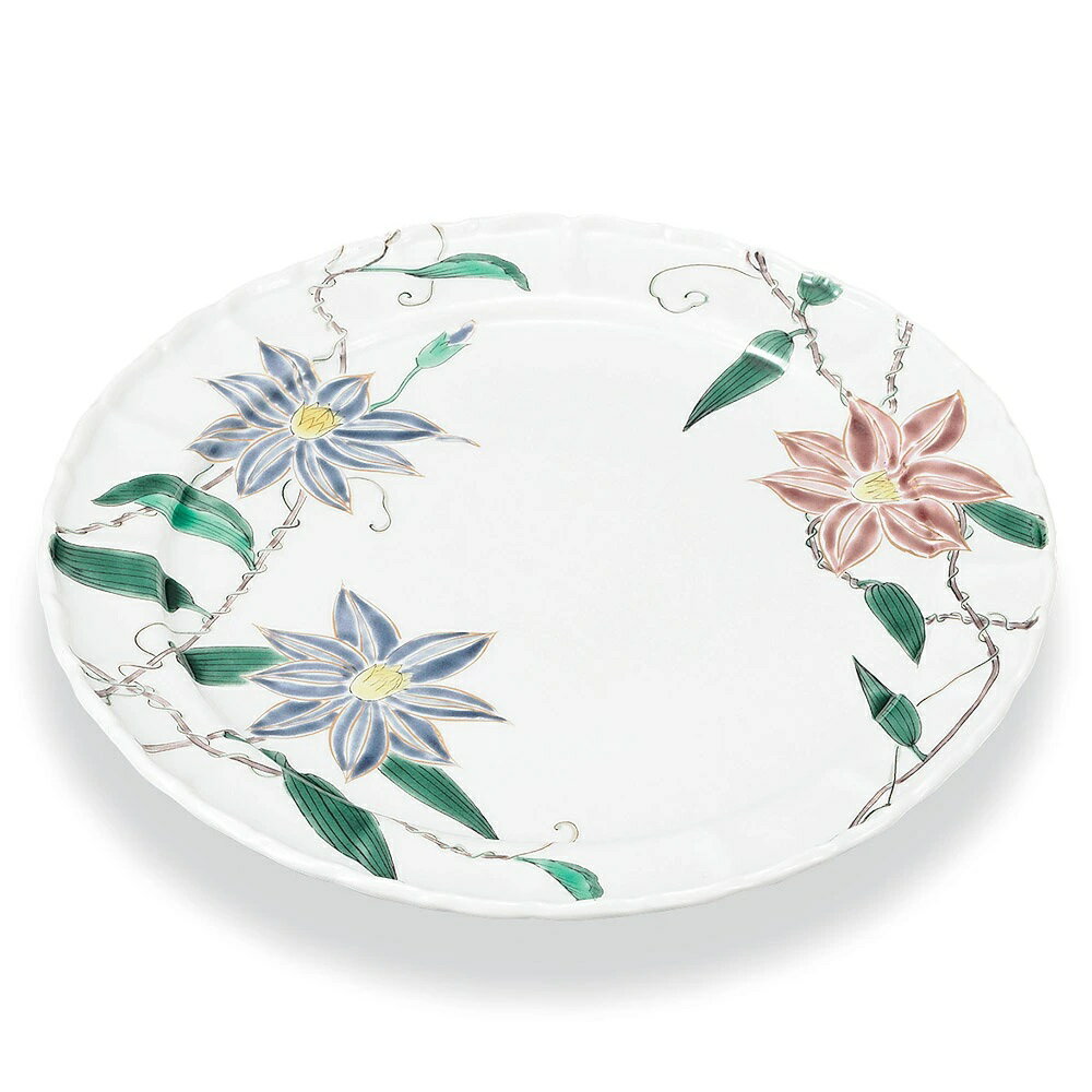 九谷焼 晄窯 7号皿 鉄線