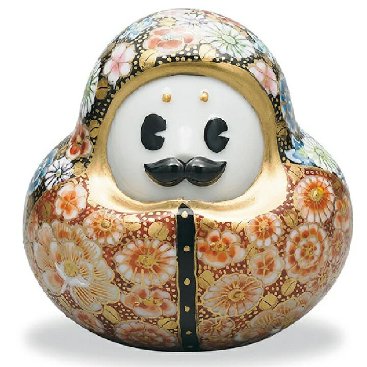 九谷焼 置物 高聡文 ひゃくまんさん 金襴花詰