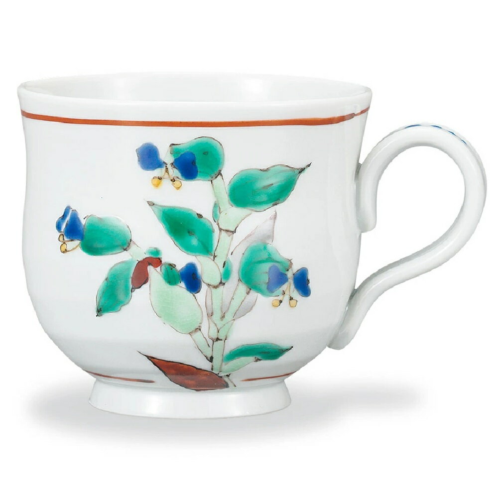 九谷焼 大志窯 マグカップ 露草