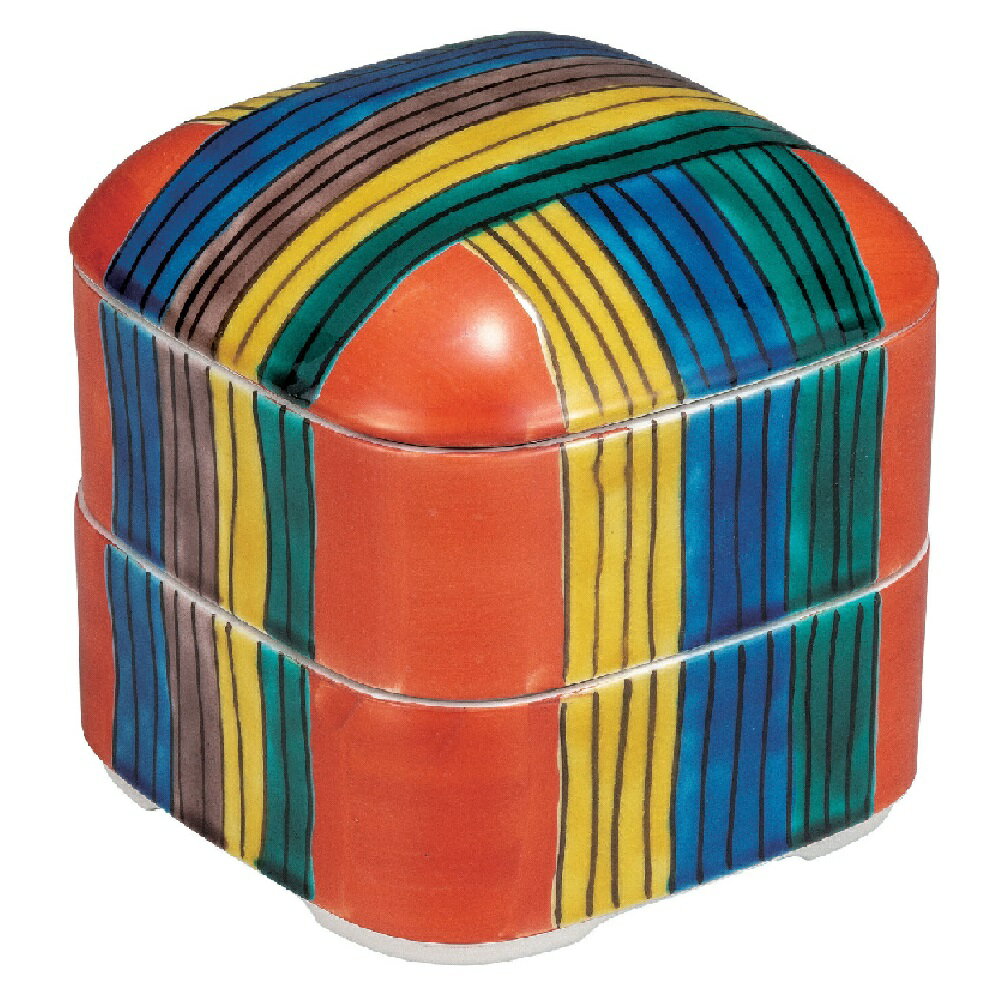 九谷焼 二段重 色絵糸巻/村田菜穂美＜九谷焼 和食器 鉢 小鉢 人気 ギフト セット 贈り物 結婚祝い/内祝い/お返し＞